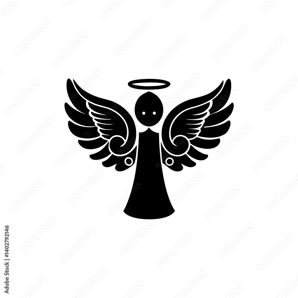 Obraz premium creative details Angel Icon Vector Illustration