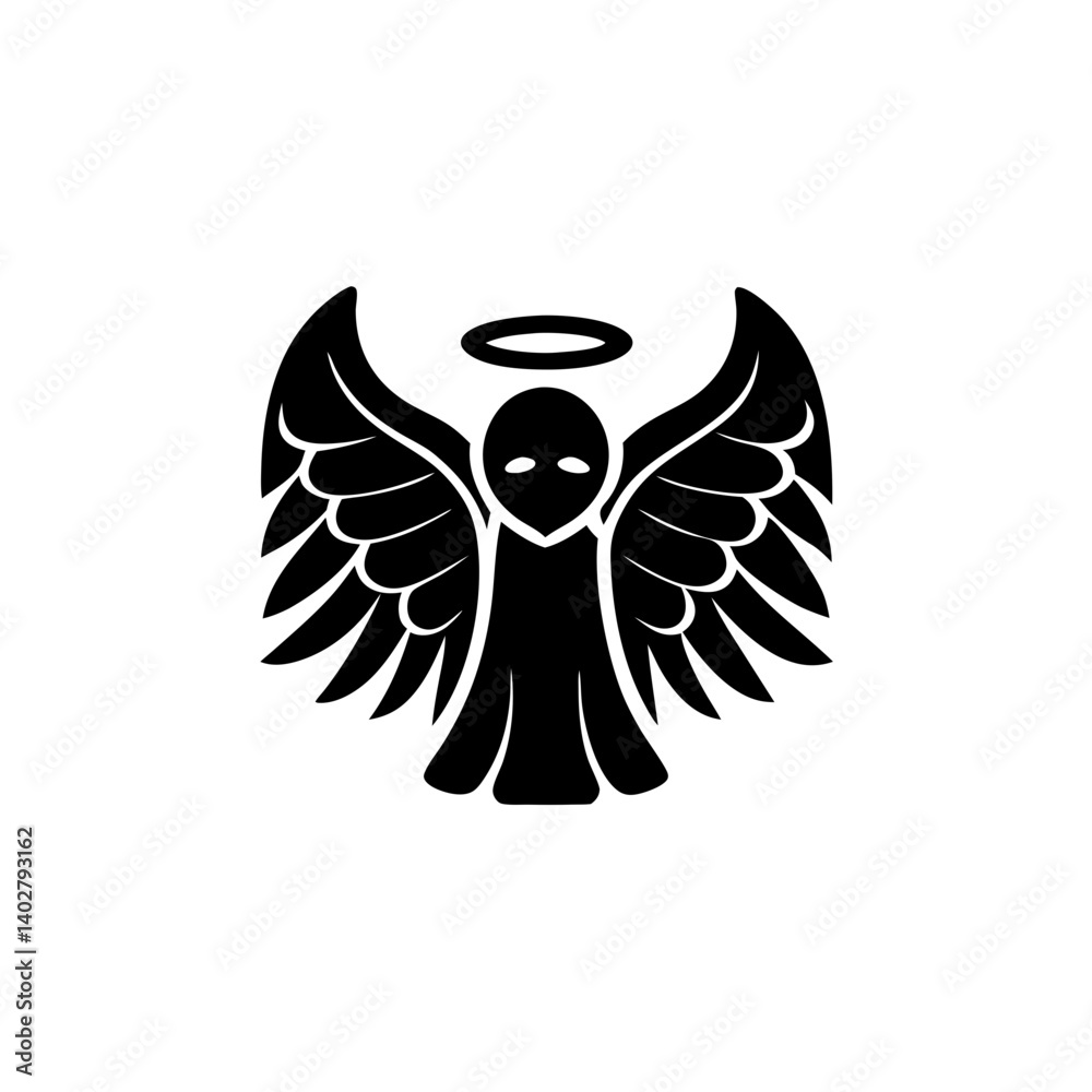 Obraz premium creative details Angel Icon Vector Illustration