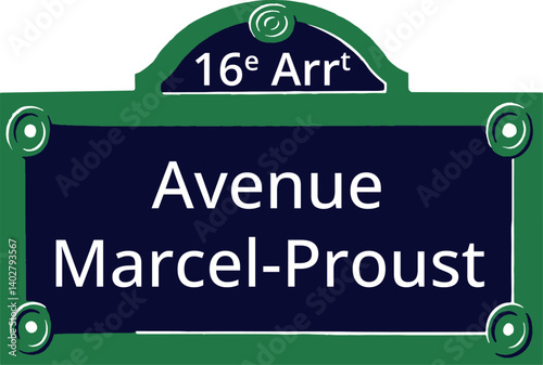 16e Arrt, Elegant Parisian Street Sign