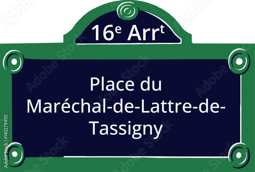 16e Arrt, Elegant Parisian Street Sign