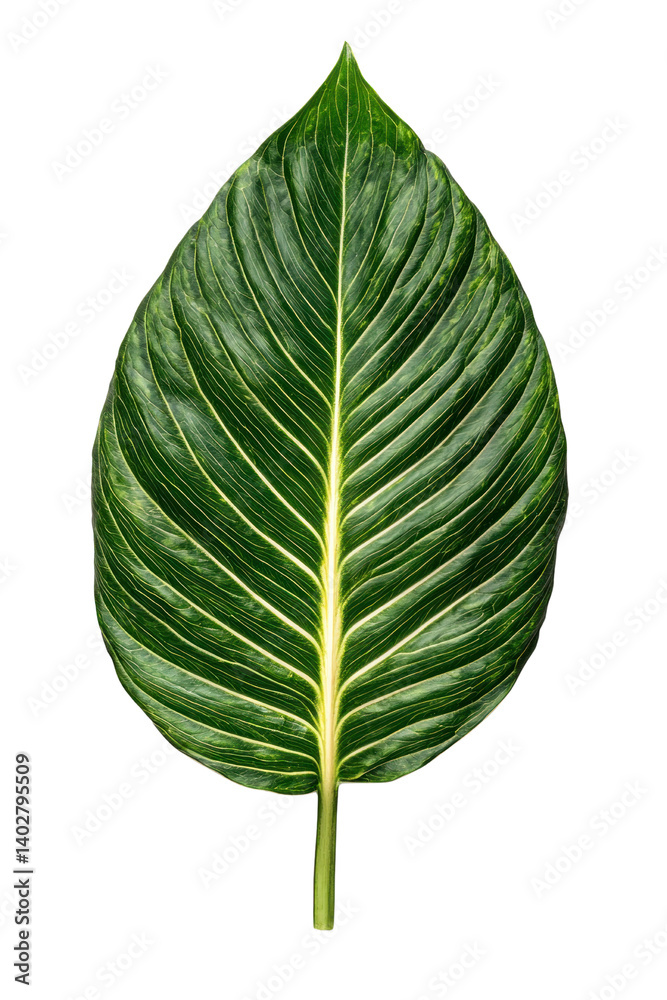 Obraz premium Vibrant leaf cutout background studio botanical photography isolated close-up nature's elegance