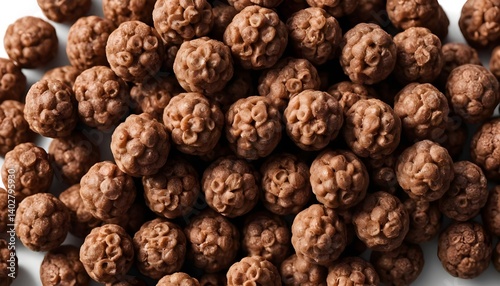 Close-up of Chocolate Cereal Balls