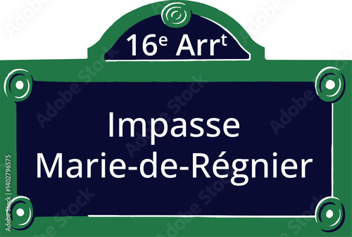 16e Arrt, Elegant Parisian Street Sign
