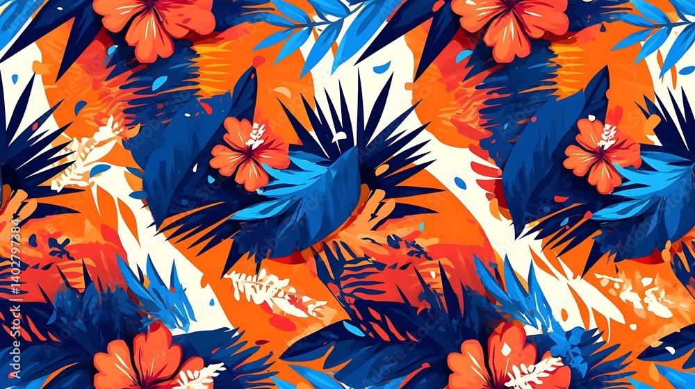 Tropical Floral Pattern Design (2) Tropical Floral Pattern Design (2)
