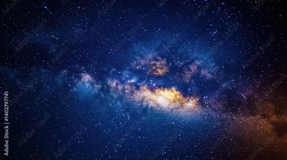 Obraz premium Sky background and stars at night Milkyway.