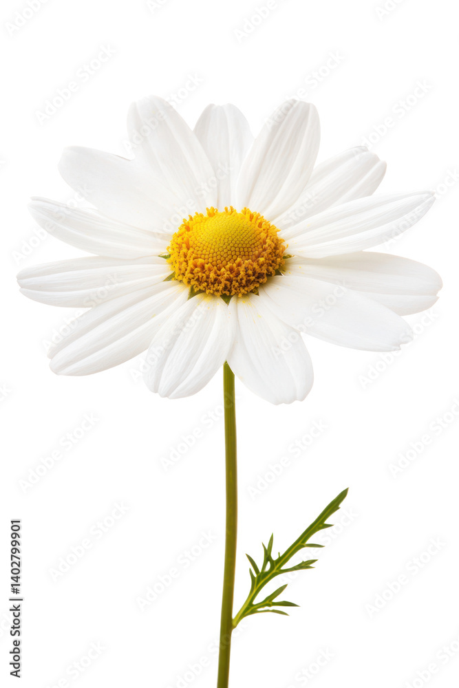 Fototapeta premium Vibrant daisy flower cutout background natural setting botanical photography close-up view floral art