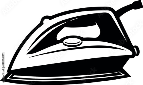 Stylized flat iron vector design for graphic design and use on websites