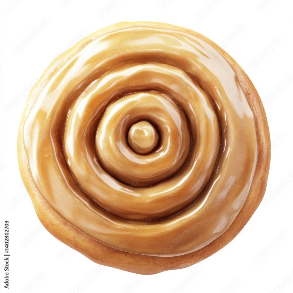 A perfectly baked cinnamon roll with a golden brown exterior and gooey icing, isolated white background, hyperrealism art style A perfectly baked cinnamon roll with a golden brown exterior and gooey icing, isolated white background, hyperrealism art style