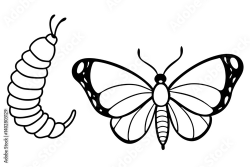 High-quality vector illustration of various insects, ideal for scientific, educational, and design purposes. This detailed and scalable artwork features common insect species such as mosquitoes, flies