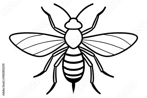 High-quality vector illustration of various insects, ideal for scientific, educational, and design purposes. This detailed and scalable artwork features common insect species such as mosquitoes, flies