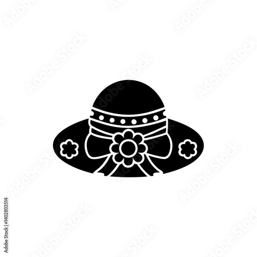 creative details Easter Bonnet Icon Vector Illustration