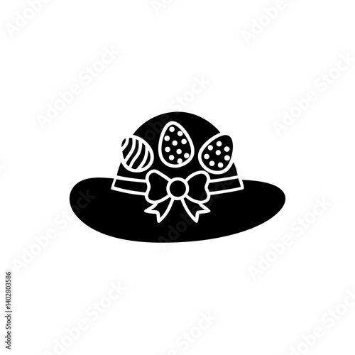 creative details Easter Bonnet Icon Vector Illustration