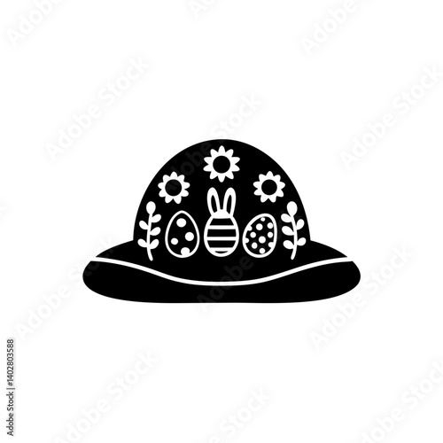 creative details Easter Bonnet Icon Vector Illustration