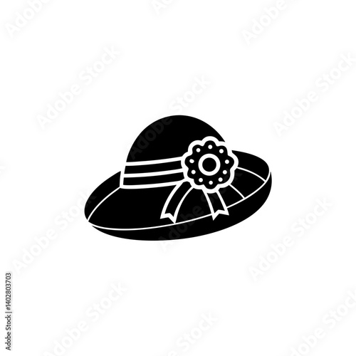 creative details Easter Bonnet Icon Vector Illustration