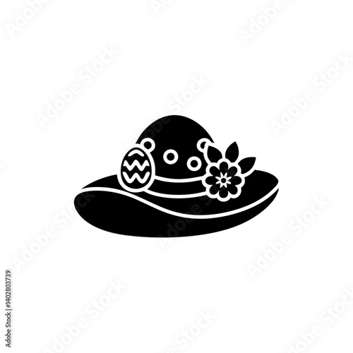 creative details Easter Bonnet Icon Vector Illustration