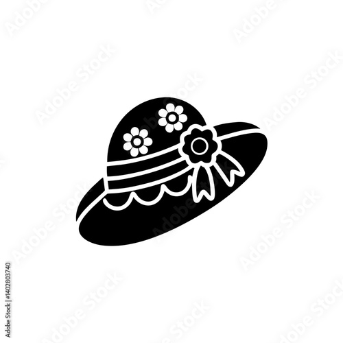 creative details Easter Bonnet Icon Vector Illustration