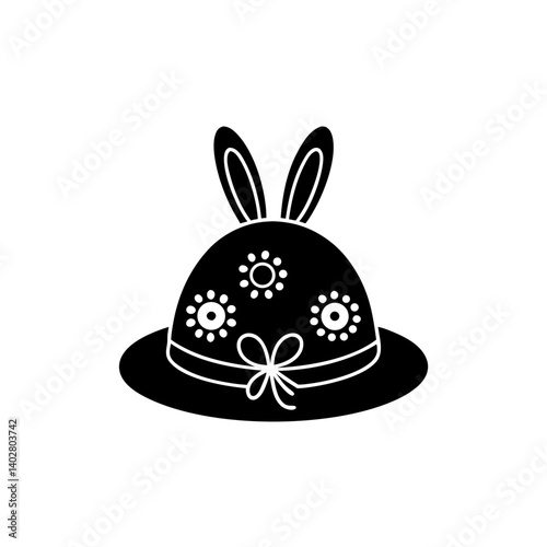 creative details Easter Bonnet Icon Vector Illustration