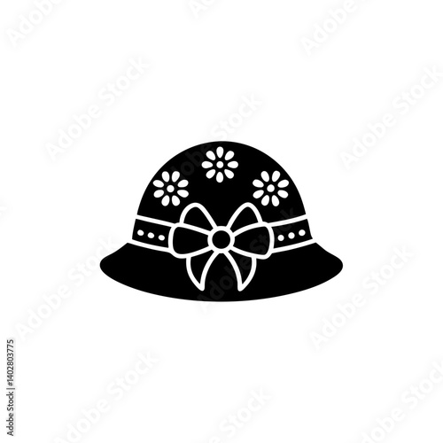 creative details Easter Bonnet Icon Vector Illustration