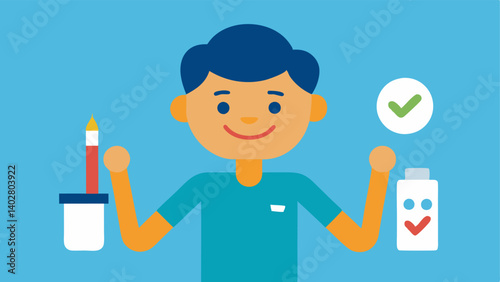 Positive User Experience A happy and relieved user smiling while holding the testing kit showing satisfaction with their selftesting experience.
