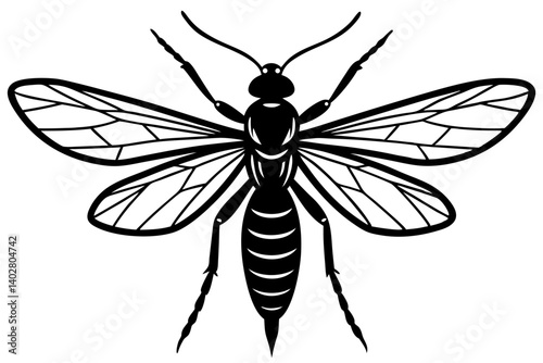 High-quality vector illustration of various insects, ideal for scientific, educational, and design purposes. This detailed and scalable artwork features common insect species such as mosquitoes, flies