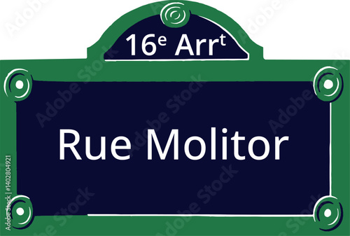16e Arrt, Elegant Parisian Street Sign