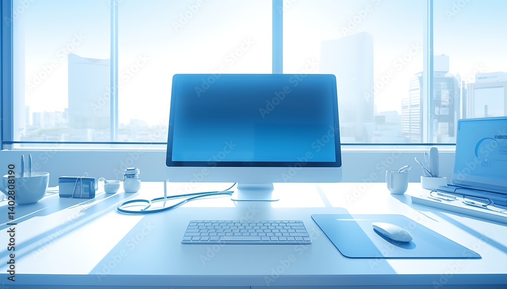 Fototapeta premium Modern Clinic Workspace View