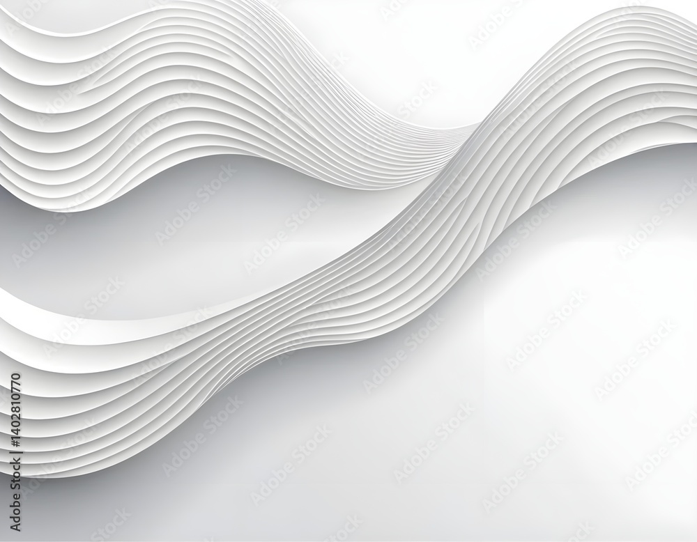 Obraz premium Abstract White Wave Background