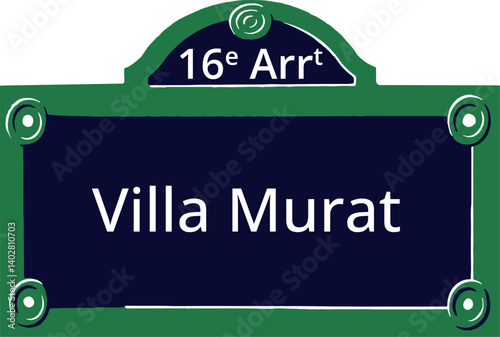 16e Arrt, Elegant Parisian Street Sign
