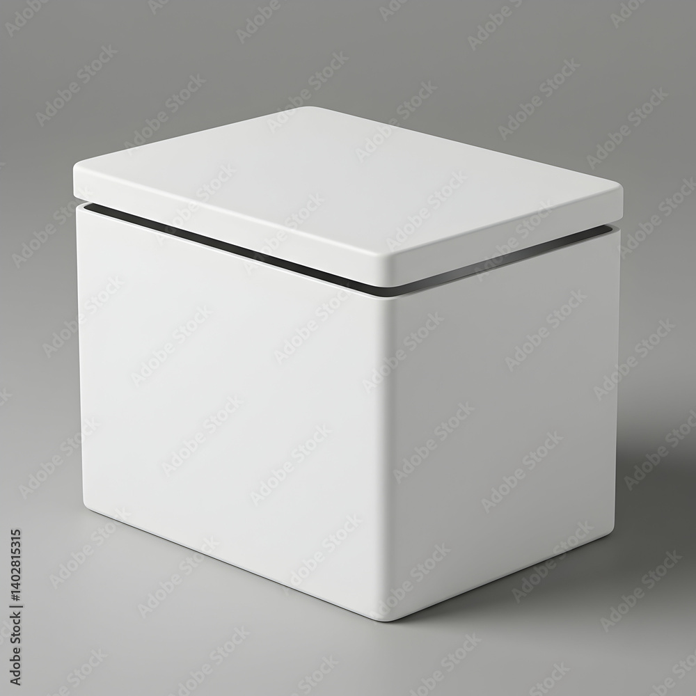 White Modern Storage Box Minimalist Design White Modern Storage Box Minimalist Design
