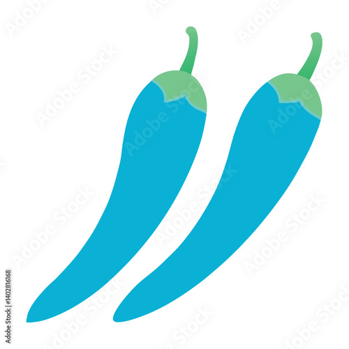Two hot peppers vector illustration