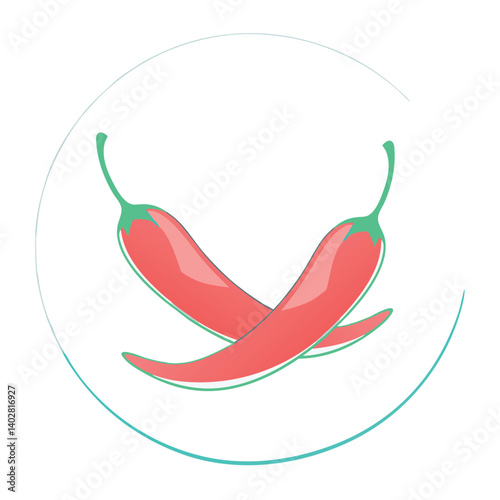 Fresh red hot chili pepper collection