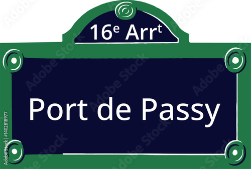 16e Arrt, Elegant Parisian Street Sign