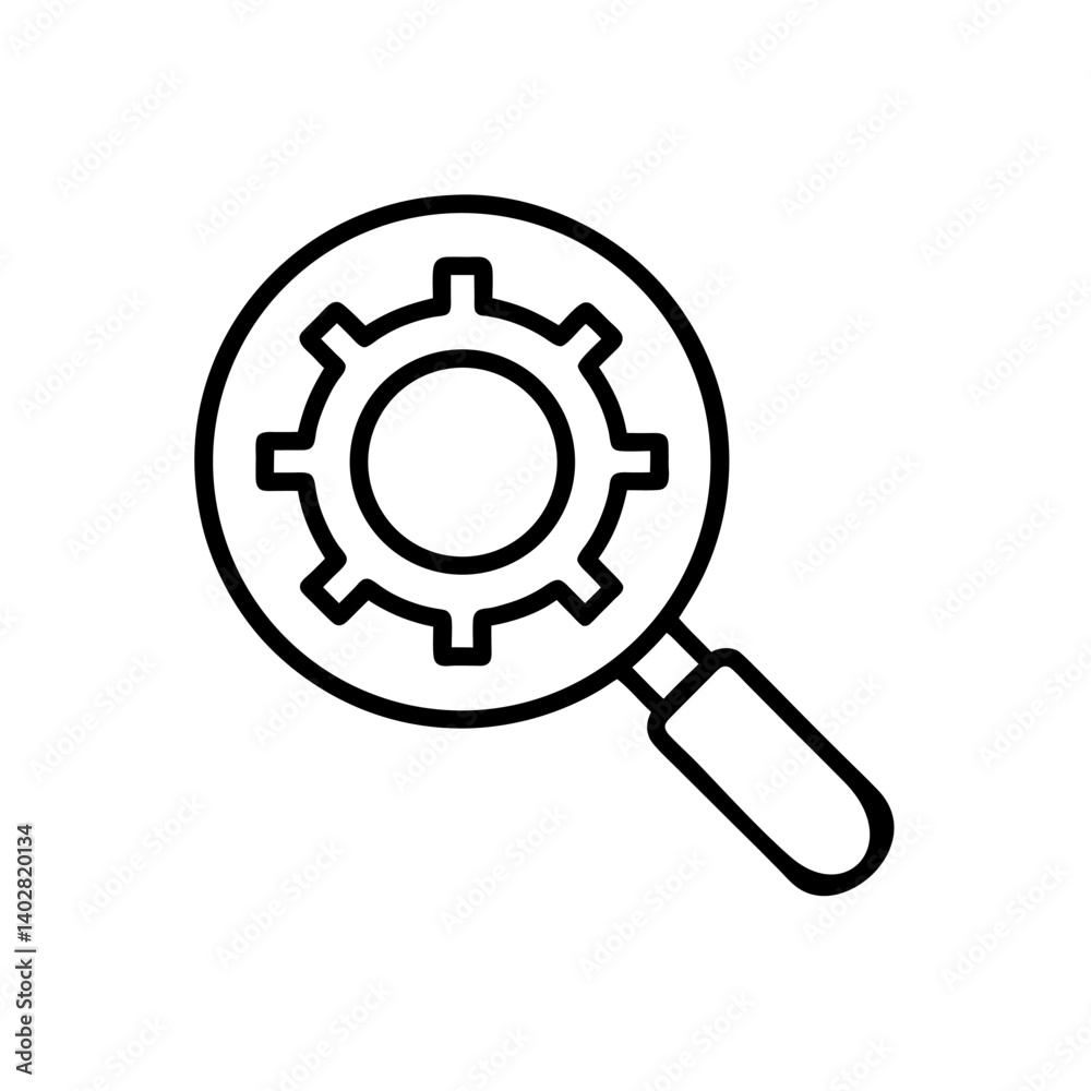 SEO Optimization Outline Icon Linear Vector with Editable Stroke SEO Optimization Outline Icon Linear Vector with Editable Stroke