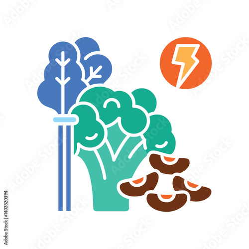 Phytonutrients color line icon for digital and print projects.