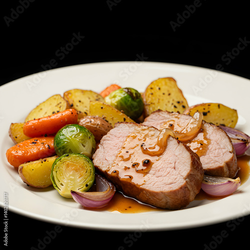Roasted Pork Tenderloin with Roasted Vegetables photo