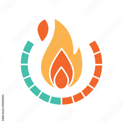 Calories color line icon for digital and print projects.