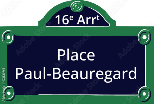 16e Arrt, Elegant Parisian Street Sign