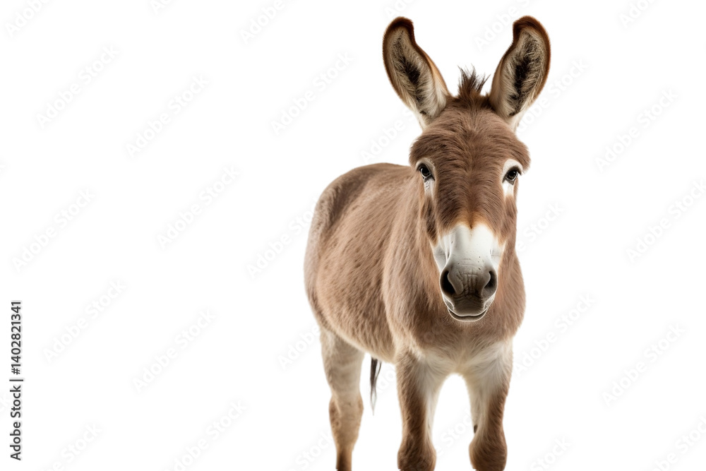 Farm donkey isolated for educational use Farm donkey isolated for educational use