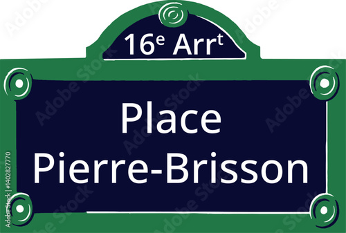 16e Arrt, Elegant Parisian Street Sign