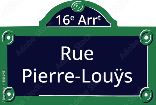 16e Arrt, Elegant Parisian Street Sign