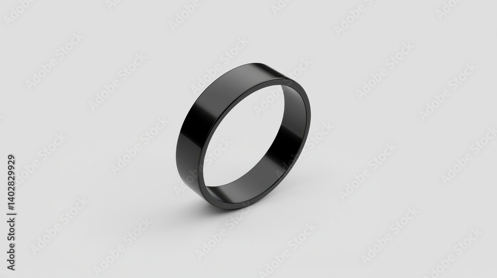 A black ring on a white background. A black ring on a white background.