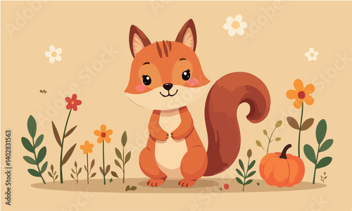 squirrel with acorn
