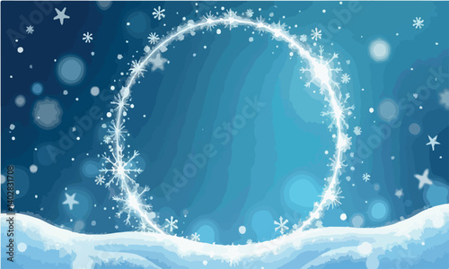 christmas background with snowflakes