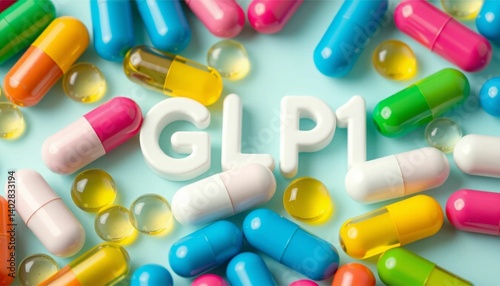 Colorful capsules symbolize glp-1 weight management solutions.
