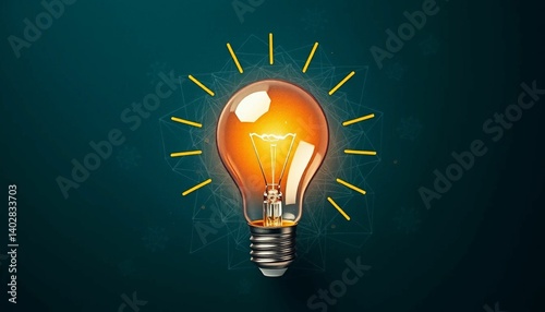A conceptual image showcasing a light bulb as a metaphor for an innovative breakthrough and smart idea, symbolizing genius marketing strategy planning ... See More
