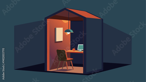 A small alcove in the corner offers a quiet and private space for individuals to work or make phone calls.