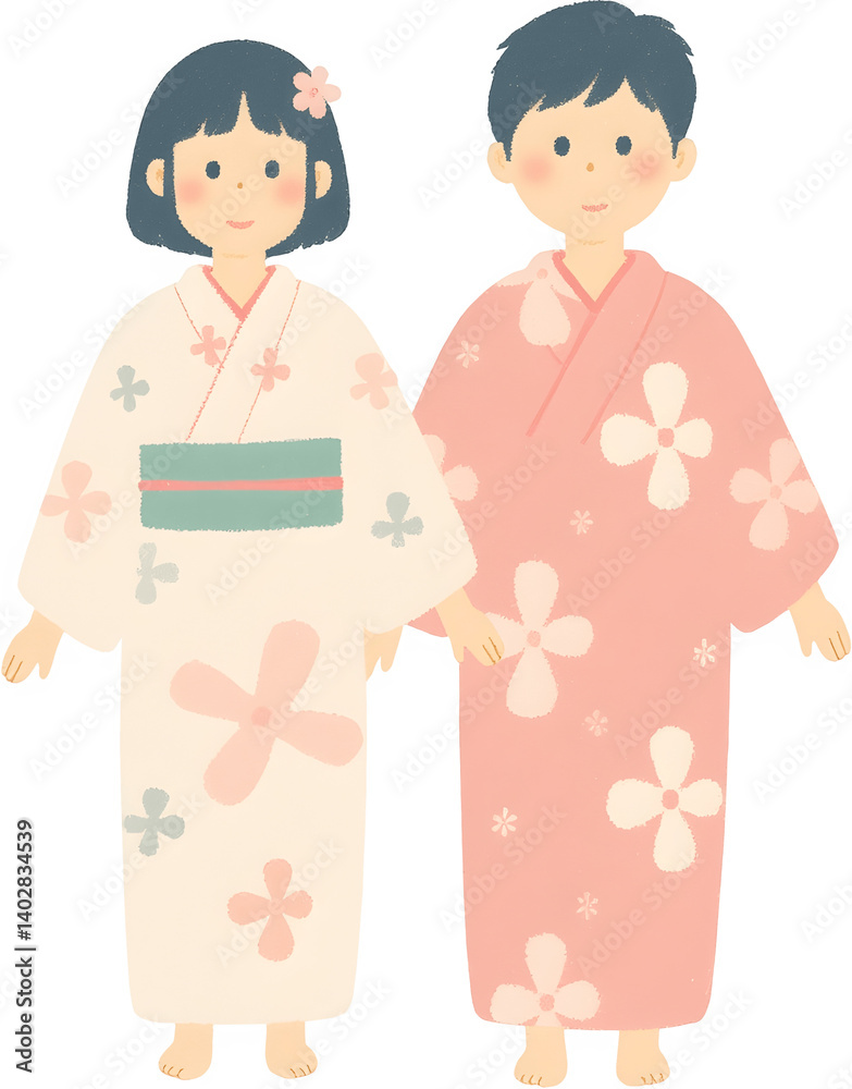 vector illustration of a japanese yukata woman vector illustration of a japanese yukata woman