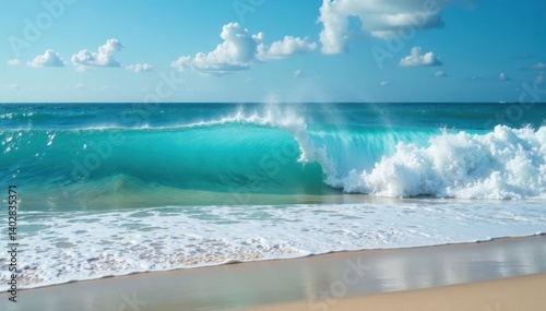 Wallpaper Mural ocean waves crashing against shore, beach, waves Torontodigital.ca