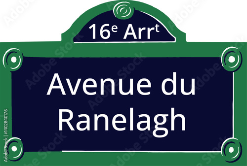 16e Arrt, Elegant Parisian Street Sign