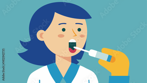 Sealing the Sample An illustration of a patient sealing the saliva sample tube their facial expression reflecting concentration and care.